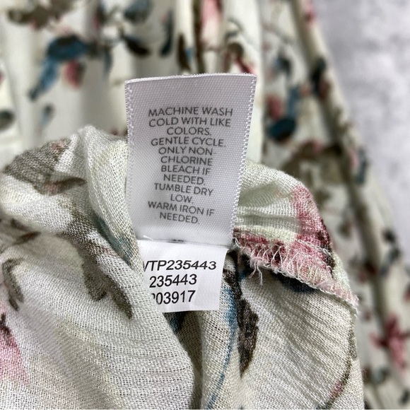 J. Jill Floral Popover Tunic Top Size M Tall Lightweight - Picture 8 of 8